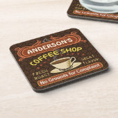 マグカップ付きコーヒーショップ独自のパーソナライズされた作成 コースター (左側)