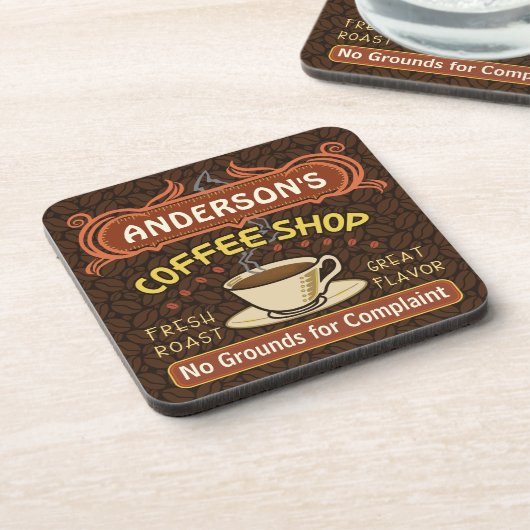 マグカップ付きコーヒーショップ独自のパーソナライズされた作成 コースター (左側)