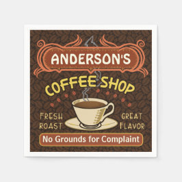 マグカップ付きコーヒーショップ独自のパーソナライズされた作成 スタンダードカクテルナプキン