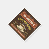 マグカップ付きコーヒーショップ独自のパーソナライズされた作成 スタンダードカクテルナプキン (角)