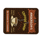 マグカップ付きコーヒーショップ独自のパーソナライズされた作成 マグネット (横)