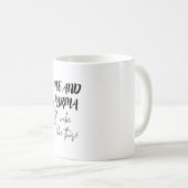 マグカップ愛好家のためのkarma vibe mugsデザイン コーヒーマグカップ (正面右)