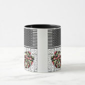 マグカップ抽象芸術パッチワークキルティングキルトレトロヴィンタグ マグカップ (中央)