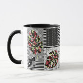 マグカップ抽象芸術パッチワークキルティングキルトレトロヴィンタグ マグカップ (左)