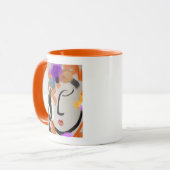 マグカップ明るい色の抽象芸術フェミニンポートレート マグカップ (正面左)