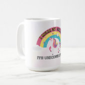 マグカップ用魔法の虹のユニコーン デザイン コーヒーマグカップ (正面左)