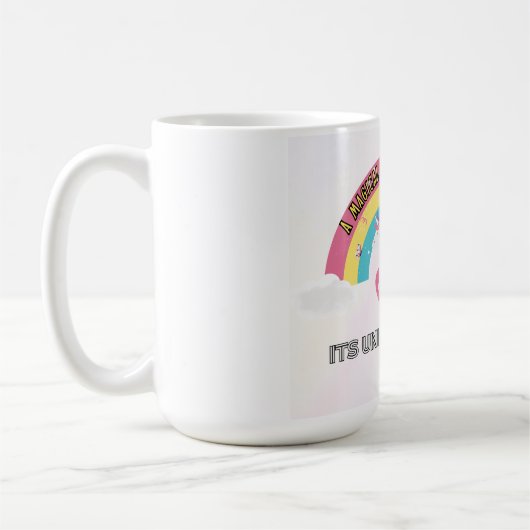 マグカップ用魔法の虹のユニコーン デザイン コーヒーマグカップ (左)