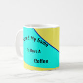 マグカップ私はコーヒーを飲むためにゲームを一時停止した コーヒーマグカップ (正面左)