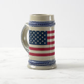 マグカップ米国国旗 ビールジョッキ (正面左)