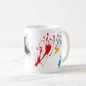 マグカップ絵を描に飛び乗る コーヒーマグカップ (正面右)