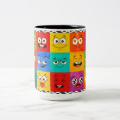 マグカップ10$数々の顔 ツートーンマグカップ (中央)