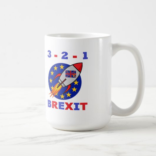 マグカップ3 - 2 - 1 Brexit コーヒーマグカップ (右)