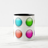 マグカップ3Dボタンボール飲むミルクカップティーコーヒー ツートーンマグカップ (中央)