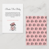 マグカップ＆お花 ベビーシャワー 本を持ってきてねのリクエスト エンクロージャーカード (正面/裏面)