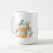 マグカップ . かわいい動物たち (正面左)
