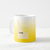 マグカップ – アイダホ州マップと都市 (正面左)