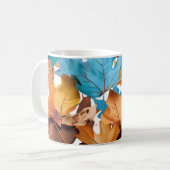 マグカップ&カエデの葉付き。美しい可愛いセット コーヒーマグカップ (正面左)