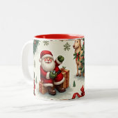 マグカップ&カップのクリスマスカップ ツートーンマグカップ (正面左)