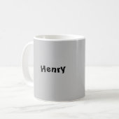 マグカップ – グレーネーム付き野球選手 (正面左)