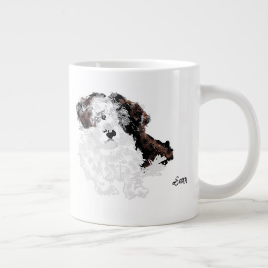マグカップ:シーズー(犬)子犬 ジャンボコーヒーマグカップ (右)