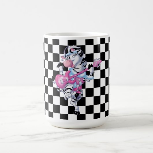 マグカップ/ゼブラ市松模様にと コーヒーマグカップ (中央)