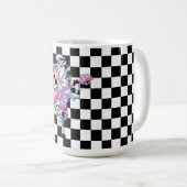 マグカップ/ゼブラ市松模様にと コーヒーマグカップ (正面右)