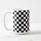 マグカップ/ゼブラ市松模様にと コーヒーマグカップ (左)