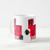 マグカップ「ハートオンユー」プリントby Nicky Brendon コーヒーマグカップ (正面左)