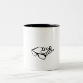 マグカップ「パパ」光学錯覚マグカップ – 特別な献上品 ツートーンマグカップ (中央)