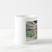 マグカップ。フォトタイガー、猫。 コーヒーマグカップ (中央)