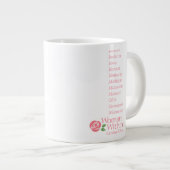 マグカップ、ボーン中国、WWCリージョン+ハート ジャンボコーヒーマグカップ (正面右)