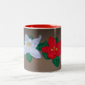マグカップ – ポインセチア装飾 (中央)