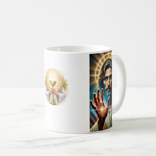 ☕マグカップ&信仰：愛と希望のメッセージ！ コーヒーマグカップ (正面右)