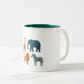 マグカップ - 動物園の動物たち (正面右)