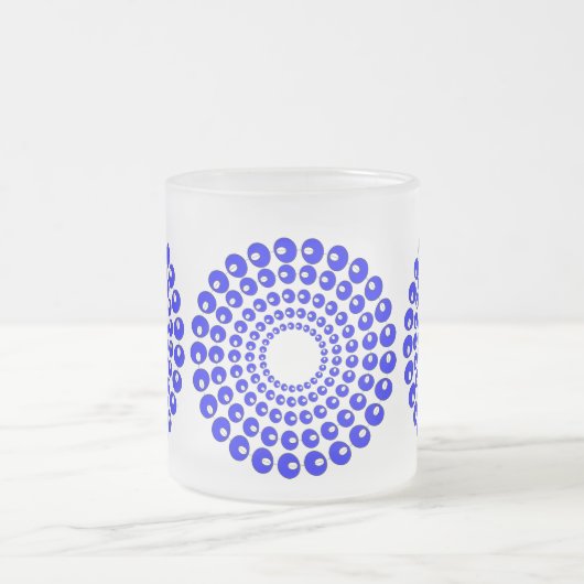 マグカップ – 同心円(青ビーズ) (中央)