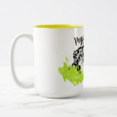 マグカップ：子犬の愛 ツートーンマグカップ (左)