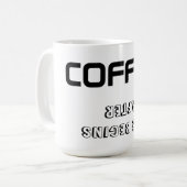 マグカップ/引用文「コーヒーの後に命が始まる」 コーヒーマグカップ (正面左)