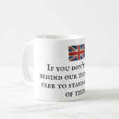 マグカップ – 愛国的スローガン付きユニオンジャック国旗8 (正面左)