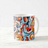 マグカップ - 抽象的なカラフル (正面右)