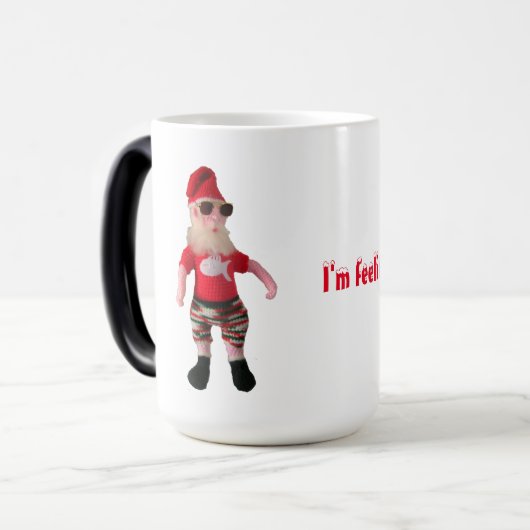 マグカップ – 暖かいサンタ (正面左)