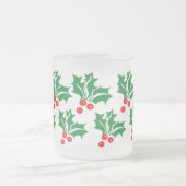 マグカップ：曇りクリスマスガラスマグカップ フロストグラスマグカップ (中央)