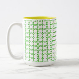 マグカップ – 緑のインターロックリングや輪