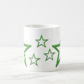 マグカップ – 緑の星（文字） (中央)