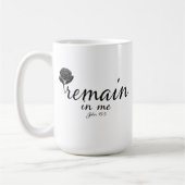 マグカップ：聖なる書物、 経典- Jn 15:5に残る コーヒーマグカップ (左)