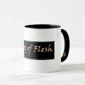 マグカップ – 肉のバナーのハート、11または15オズ。 (正面右)