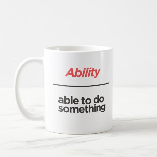 マグカップ – 能力の定義 (左)
