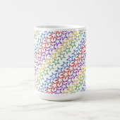 マグカップ – 色付き星の対角線バンド (中央)