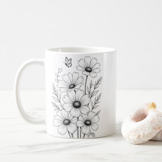 マグカップ 花 デザイン  (ドーナツ)
