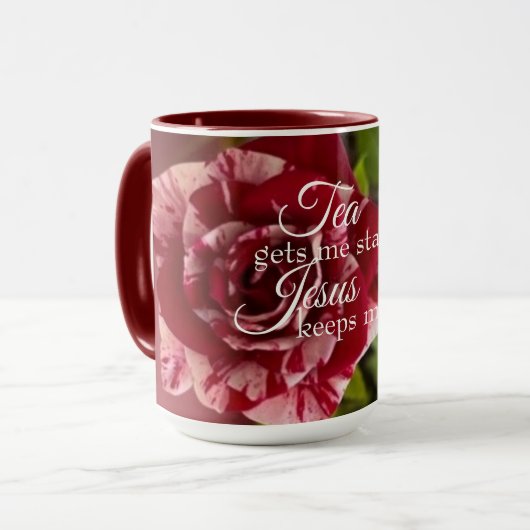 マグカップ – 茶とイエス (正面左)