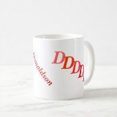 マグカップ – 赤い名前とイニシャル (正面右)